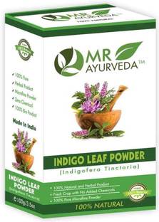 MR Ayurveda 100% Natural Indigo Powder | Indigo Powder for Black Hair | Organic Hair Color , Indigo