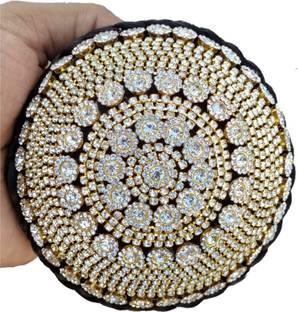 MX WOMEN HAIR STYLE Artidicial Hair Juda With Stone Work Bun For Bridal Bun