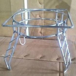 REGIME Matka Kitchen Rack Steel Heavy Matka Stand,Plant Pot Stand,Planter Stand,Chrome Plated For Home Matka Kitchen Rack Matka Kitchen Rack (Steel)