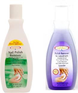 Sofskin (USA Brand) Nail Polish Remover Combo (Regular & Lavender) each 230 ml = 460 ml