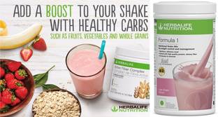 Herbalife Nutrition FORMULA 1 ROSE & KHEER (500g) + ACTIVE FIBER COMPLEX (200g) Plant-Based Protein