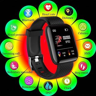Ykarn Trades VI221_ID116 Pro Heart Rate Track, Step Count Smart Watch Black Only (Pack of 1)