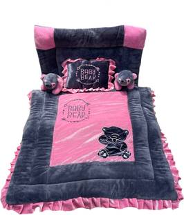 PINKS N BLUES Velvet Baby Bed Sized Bedding Set