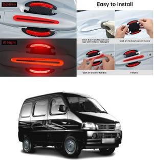 PROEDITION 8pcs Universal 3D Carbon Fiber Texture car Door Handle Bowl Protector（Red C174 Matte, Glossy, Chrome Maruti Versa Side Garnish