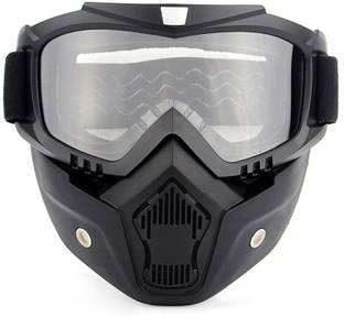 Znee Smart 3 in 1 Bike Scoter Motorcycle Protective Goggles Bike Face Mask Bike Face Shield, Motorcycle Goggles