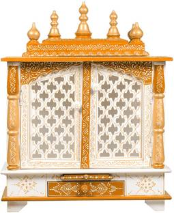 FurniGully Mandir Temple for Home Pooja, Arti Solid Wood Home Temple Solid Wood Home Temple Solid Wood Home Temple