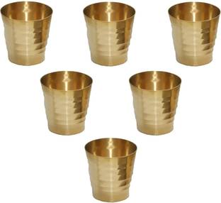 SK Craft Brass Small Glass Pooja Accessories, Brass Pooja Glass Brass Kalash