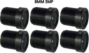 TECRAYS 8MM 3MP (PACK OF 6) BOARD LENS FOR CCTV CAMERA Standard Prime  Lens