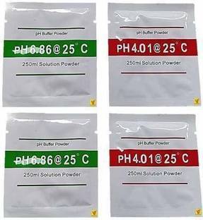 Apex Labs pH Meter Buffer Solution Powder for Precise and Easy PH Calibration, PH Calibration Powder Solution 6.86 & 4.00 pack of 4 (2-Each) pH Indicators