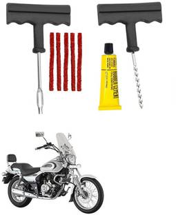 Giinix Bike 5 Rubber Strips Plugs Tubeless Flat Tyre For Bajaj Avenger 220 Cruise Tubeless Tyre Puncture Repair Kit