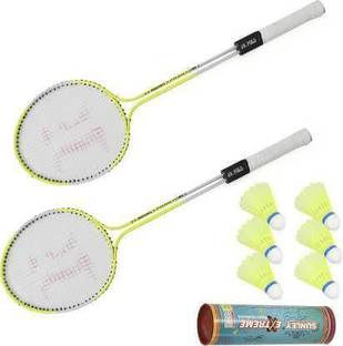 vinox Batminton Racket Combo Multicolor Strung Badminton Racquet