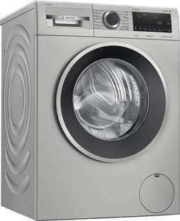 BOSCH 10 kg 1400RPM, Anti Wrinkle, i-DOS system and EcoSilence Drive motor Fully Automatic Front Load Washing Machine with In-built Heater Silver