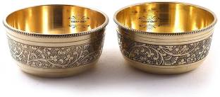 Yadav Craft Brass Dessert Bowl Brass Bowl, Serving Indian Food, Tableware (Set of 2)