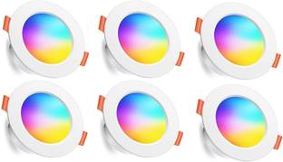 VEDRID 3 in 1 Colour Led Down Light (Red, Blue, Pink) (Pack of 6) Chandelier Ceiling Lamp