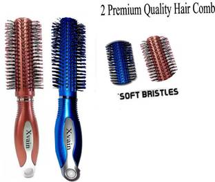 XVAIN Round Roller Comb / Hair Styling Brush pack of 2