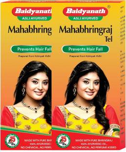 Baidyanath Mahabhringraj Tel 100ml (Pack of 2) Bhringraj Oil For Helps Reduce Hair Fall Hair Oil