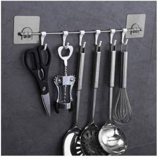 Mintpatra Selfadhesive Stainless Steel Kitchen Hanger Door Hanger