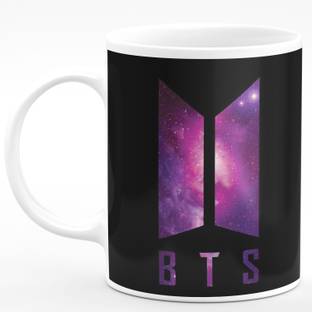 CHHAAP BTS Logo Signature BTS Bangtan Army Boys Hd Printed Microwave Safe White (BTS L-10) Ceramic Coffee Mug