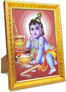 koshtak krishna bal gopal / bal roop / baby Child kanha ji / makhan chor Religious Frame