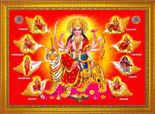 CRAFTSCORNER NAVROOP DURGA MATA FOR NAVRATRI POOJAN |DURGA MATA NAVROOP FOR NAVRATRI | Religious Frame