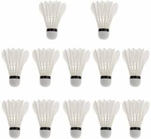 pargati Premium Feather Badminton Shuttlecock - Pack of 10 Feather Shuttle  - White