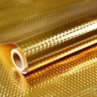 Aider 200 cm Kitchen Oil Proof Aluminum Foil Stickers, Self-Adhesive Wall Sticker Waterproof Self Adhesive Sticker
