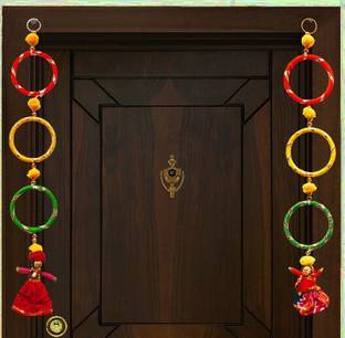 Buyent Enterprises Folk Puppet Fancy bandarwal for Home Door side door toran for home door traditional toran Hangings Pooja Room, Home Decor, Diwali,Occasion Navratri Decoration Toran