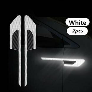 XZRTZ 2Pcs/Set Car Reflective Safety Warning Strip Tape Car Bumper Reflective Strips Secure Reflector Stickers Decals Car Beading Roll For Bumper, Door, Grill and Garnish Cover, Trunk, Window, Window Sill