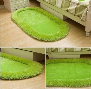 RM Handloom Light Green Polyester Runner