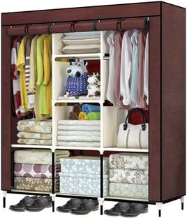 Flipkart Perfect Homes Studio 3 Door 8 Shelf PP Collapsible Wardrobe