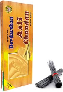 DEVDARSHAN Asli Chandan Agarbatti (Pack of 24) 35g Each Unit Dhoop