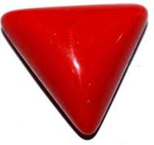Aanya Jewels Red Coral 10.25 Carat Natural Red Italian Moonga Gemstone Triangle Shape Certified Rashi Ratan Gemstone Coral Stone Ear Thread
