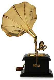 Generic Handmade Vintage Dummy Gramophone Only For Home Decor Wood & Brass 