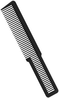 E-DUNIA Flat Top Cutting Comb,Carbon Clipper Cutting Comb, Black Professional Grade With Easy To Use Handle [ Pack of 1 ]