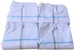 GUNTAKAS KHADI PLANE HAND KERCHIEF PACK OF 15 . KING SIZE 22*22 INCHES SUITABLE FOR ALL MEN AND WOMEN ["White"] Handkerchief