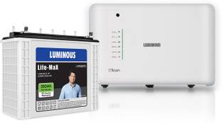 LUMINOUS RC 18075 Tall Tubular Battery with iCon 1100 for Home & Office Pure Sine Wave Inverter