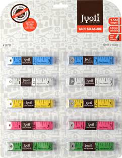 Jyoti Tape Measure (Length 60 Inches / 150cm - Width 13mm) - Pack of 1 Card Measurement Tape
