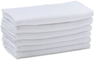 Mother's Choice Reusable Washable White Muslin Cloth Square Plane Nappies For Newborn (60 x 60 CM) Pack 6