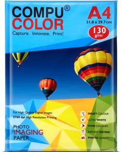 COMPU COLOR CAST COATED PRIMO Glossy Photo Paper 130GSM (A4 size, 50 sheets) Unruled A4 130 gsm Photo Paper