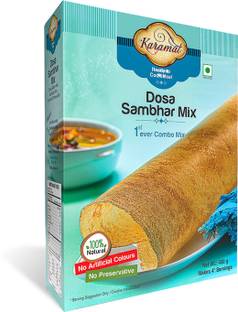 Karamat Dosa Sambhar Mix (Veg, 400g. Mix, Upto 4* Servings), MYO, Ready to Cook, South Indian Snacks, Dosa Mix + Sambhar Mix + Coconut Chutney Mix, South Indian Snacks 400 g