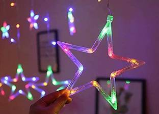 K D ENTERPRISE 138 LEDs 0.18 m Multicolor Steady Star Rice Lights