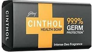CINTHOL Health+ Bath Soap, 100g - 99.9% Germ Protection & Insta Deo Fragrance Godrej Confidence+ Health Soap 100g, ( Pack of 3 )