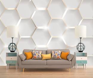 HD PRINT HOUSE Vinyl Abstract White Wallpaper