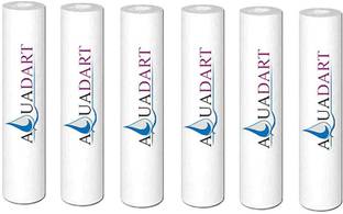 AquaDart 5 Micron 0" in PP Spun Filter Set for All Type RO Purifiers 10 in (6) Solid Filter Cartridge