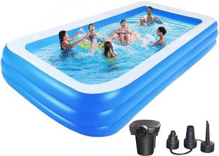 Bestway Spa Swimming Bath Tub with Pump 10 Feet Blue (with Electric Pump). Inflatable Swimming Pool