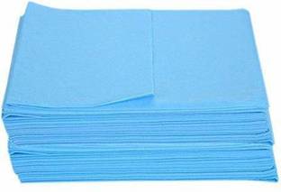 MEDI KARMA DS-100 Disposable Non-Woven Bed Sheet for Hospital, Hotel, Spa and Beauty Parlor (Blue, 45 GSM, 100x140 cm) Pant, Shirt Hospital Scrub
