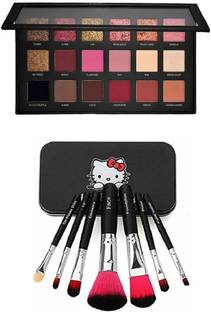 VULPIX Professional RoseGold Textured Eyeshadow Palette & &pcs Soft Makeup Brushes set