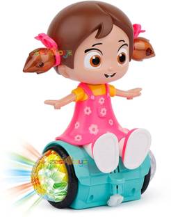 mega shine 360 degree rotating musical dancing girl doll activity play center toy