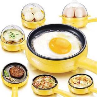 axiesh Multifunction 2 in 1 Electric Egg Boiler Steamer Non-Stick Omelette Frying Pan Egg Boiler Egg Cooker