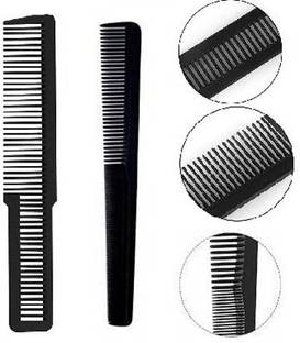 E-DUNIA Flat Top Cutting Comb with Salon Hair Cut Styling Hairdressing Barbers Combs Brush Set Heat Resistant best for precise cut & dressing styling comb Basic Home Daily Use